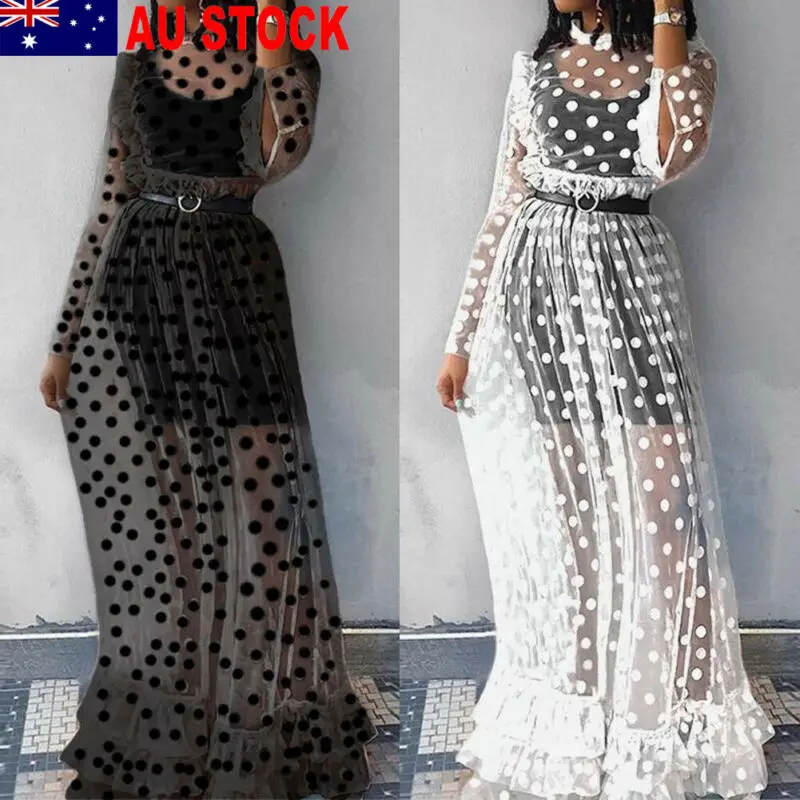 Женское летнее платье футболка макси в горошек с глубоким V образным вырезом и