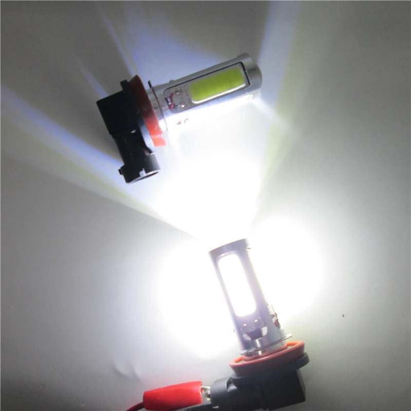 

2PCS*High Power 25W H8 COB 25W 12V With Lens DRL Daytime Driving lights HeadLight Fog Bulb White Xenon Super Bright Car Styling