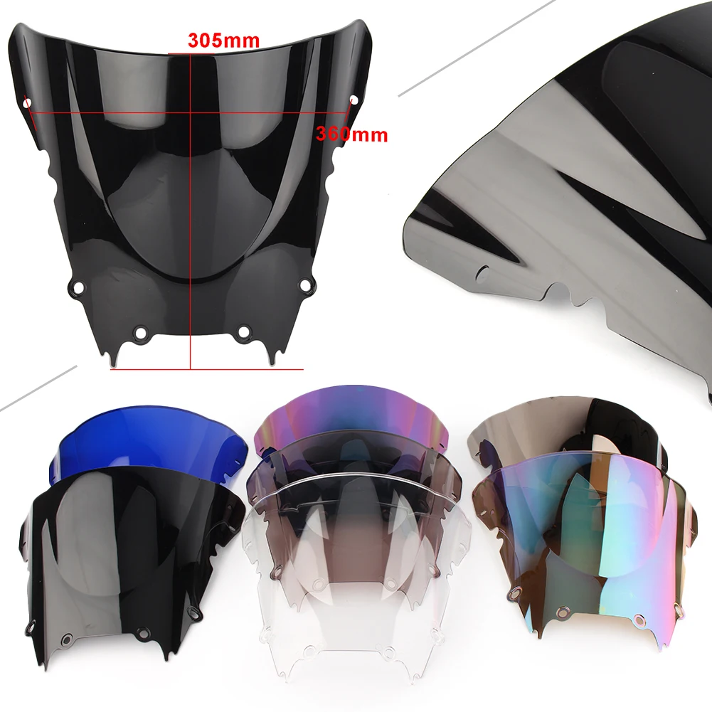 YZF-R6 1998-2002 Motorcycle Double Bubble Windshield Windproof ABS Windscreen For Yamaha YZF R6 600 1998 1999 2000 2001 2002