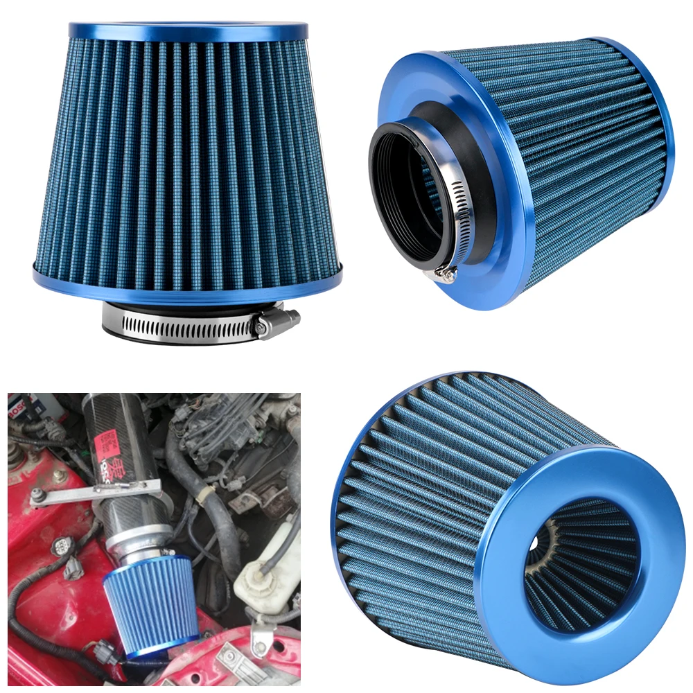 

Universal Car Air Filters Sport Power Mesh Cone 76MM Cold Air Intake Filter 3 Inch High Flow Induction Kit Car Accessories