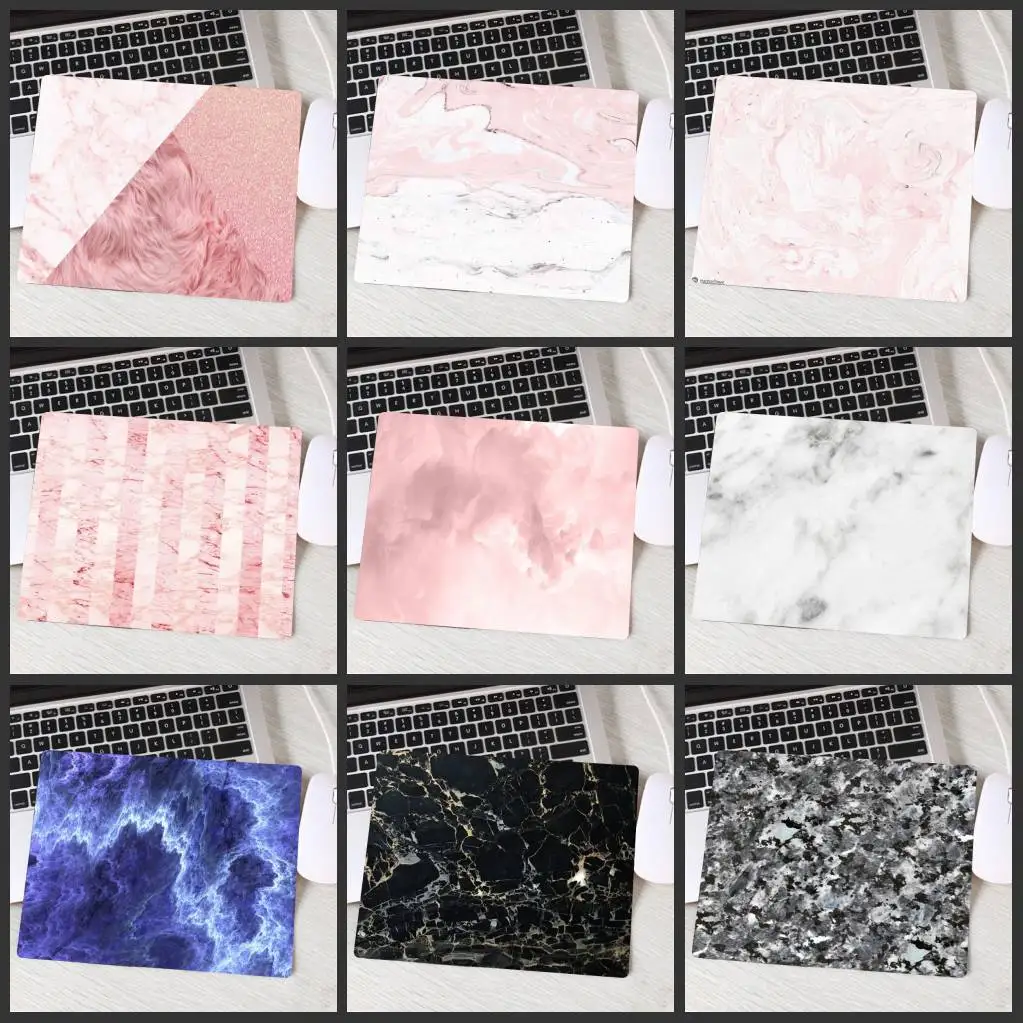 

XGZ Creative Pink White Marble Stone Pattern DIY Design Image Game Mousepad Gaming Keyboard for PC Laptop Notebook