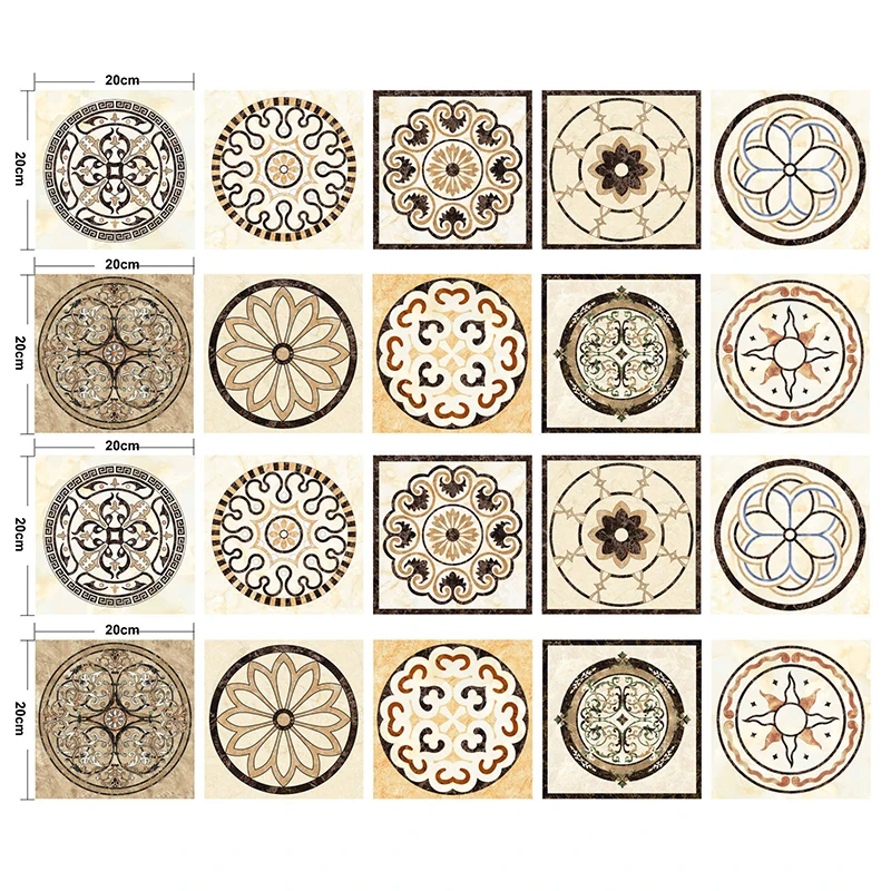 20pc Elegant 3D Self Adhesive Tile Sticker Home Decor Simple Wall DIY UK Garden Supplies |