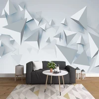 3d stereo relief geometric triangle mural wholesale wallpaper photo wall painting wall cloth for bedroom background wall decor