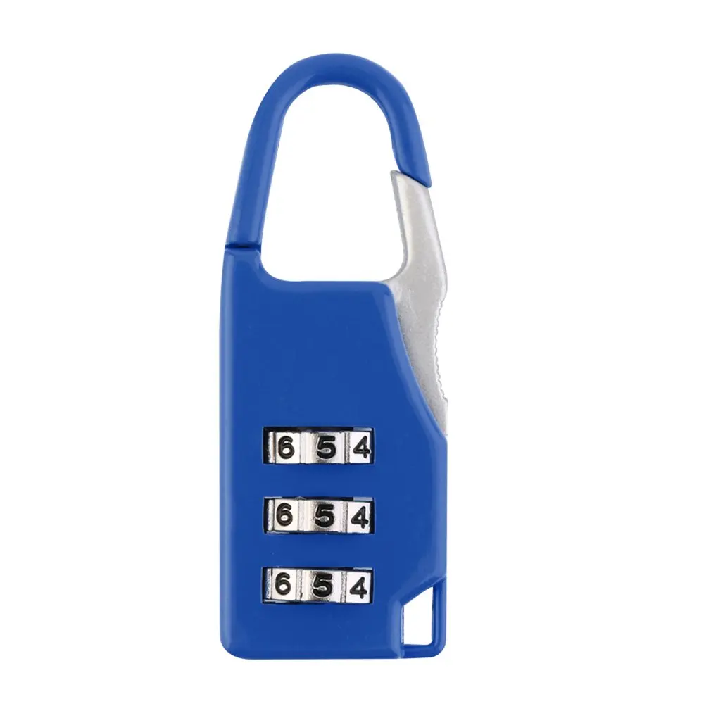 

Security 3 Combination Travel zinc alloy Suitcase Luggage Bag Jewelry Boxes Tool Chests Code Lock Zipper Padlock