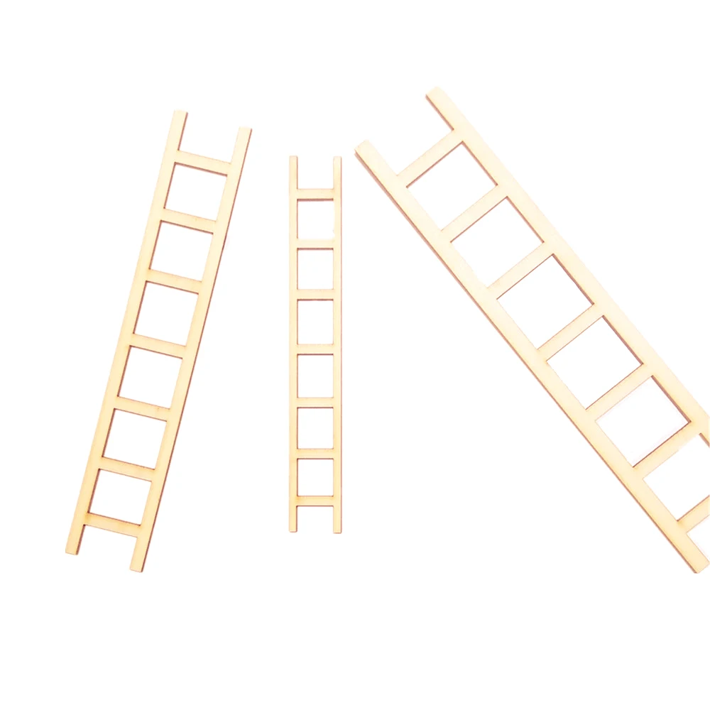 3 шт простые 7 Rungs мини деревянные лестницы Фея Кукольный дом DIY искусство ремесла