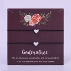 Крестная мать, сердце, браслеты с крестообразной подвеской регулируемые браслеты, мать, дочь, лучшие друзья, любовник, женщины, пара, модные украшения