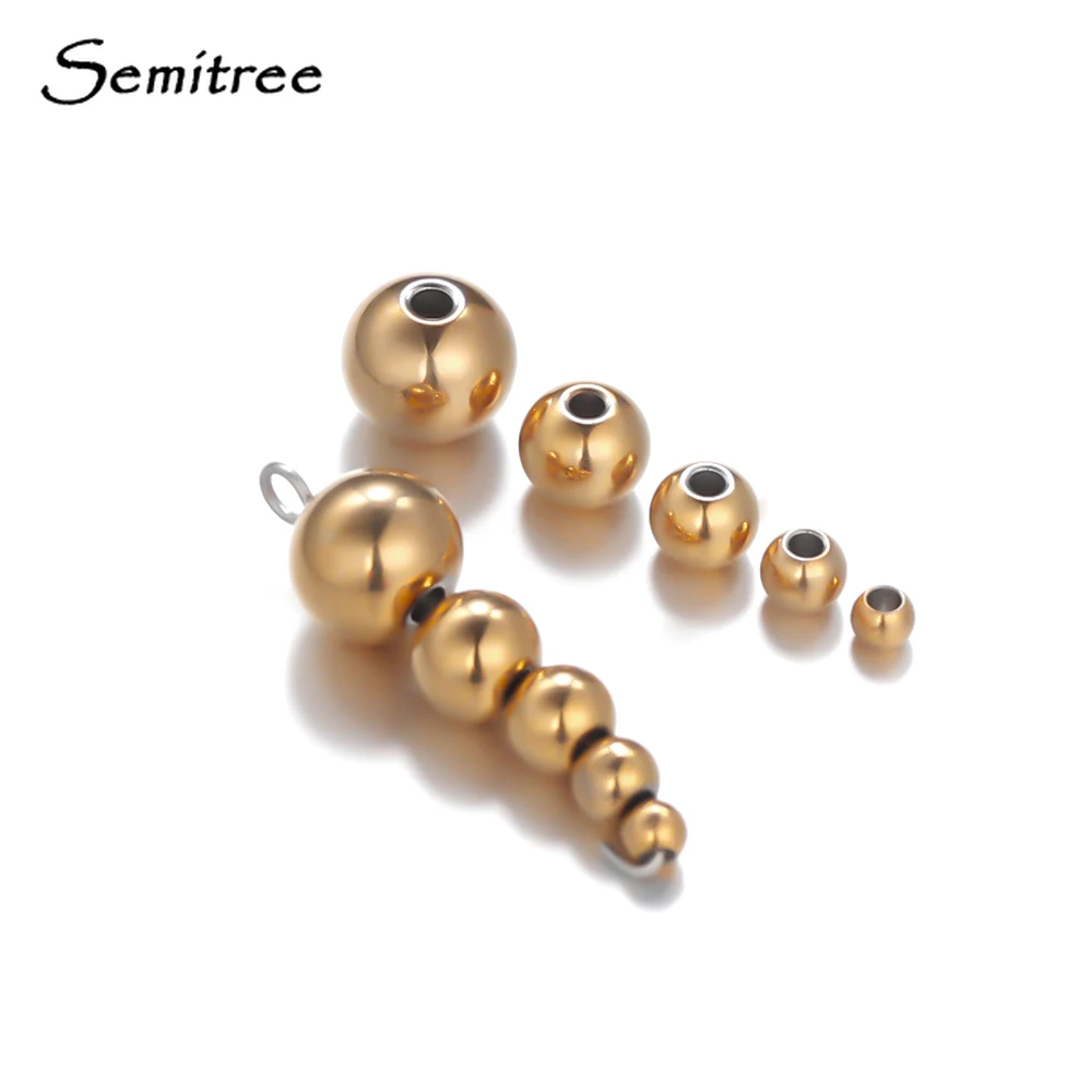 Бусины Semitree из нержавеющей стали под розовое золото 50 шт. 3 мм 4 6 8 фурнитура сделай