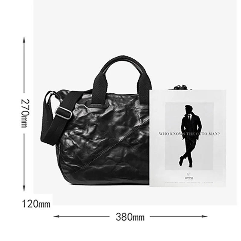 

AETOO Men's leather handbags, leather retro shoulder bags, casual handbags, computer bags