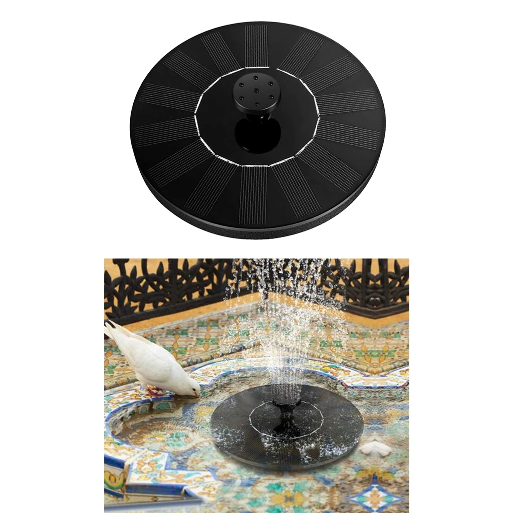 

Mini Solar Fountain Water Pump Bird Bath Free Standing Floating Garden Decor