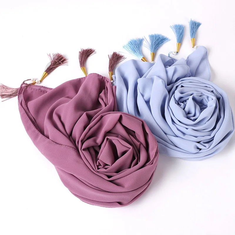 

Женский шифоновый шарф с бахромой, 1 шт.