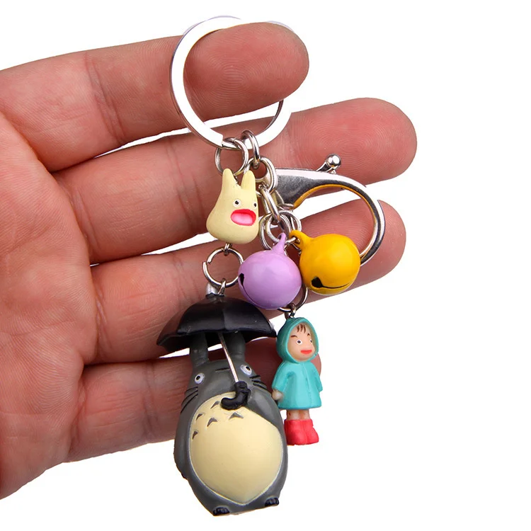 

Брелок Totoro, брелок с милым котом, животным, мини-фигурка Мэй, кукла, металлический маленький колокольчик, брелок для автомобильной сумки, подвеска 12 шт./Лот, оптовая продажа