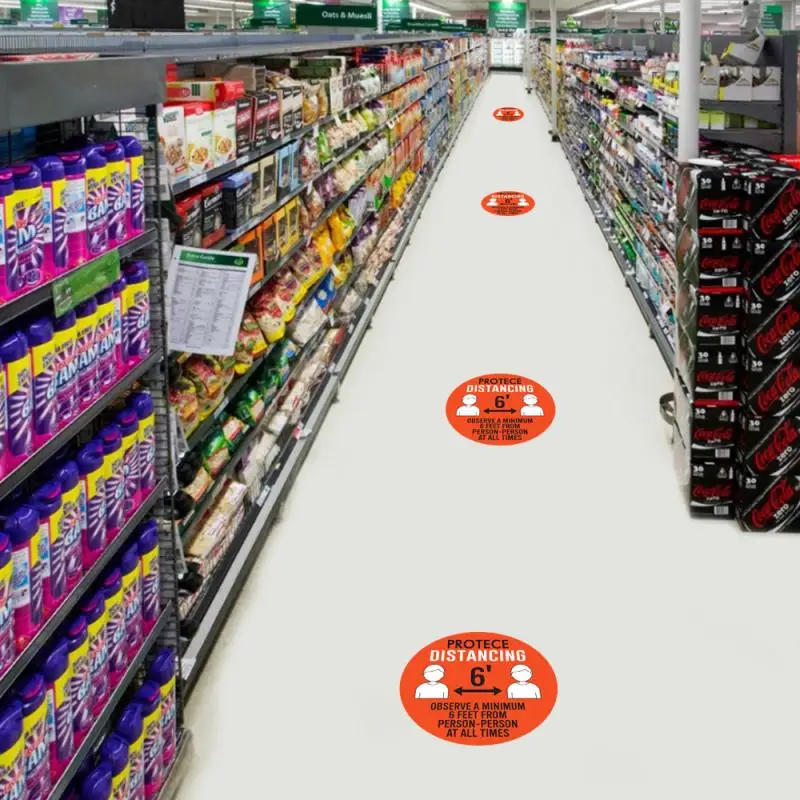 Защитные удаляющиеся наклейки на пол безопасные напольные знаки сохраняют 6