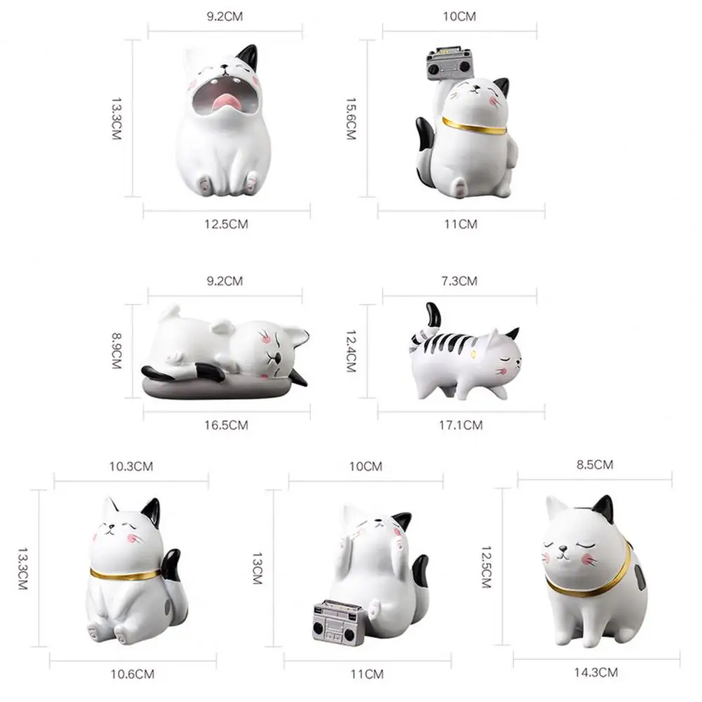 

Kitten Model Cute Shape Collectible Resin Cartoon Cat Ornament for Gift
