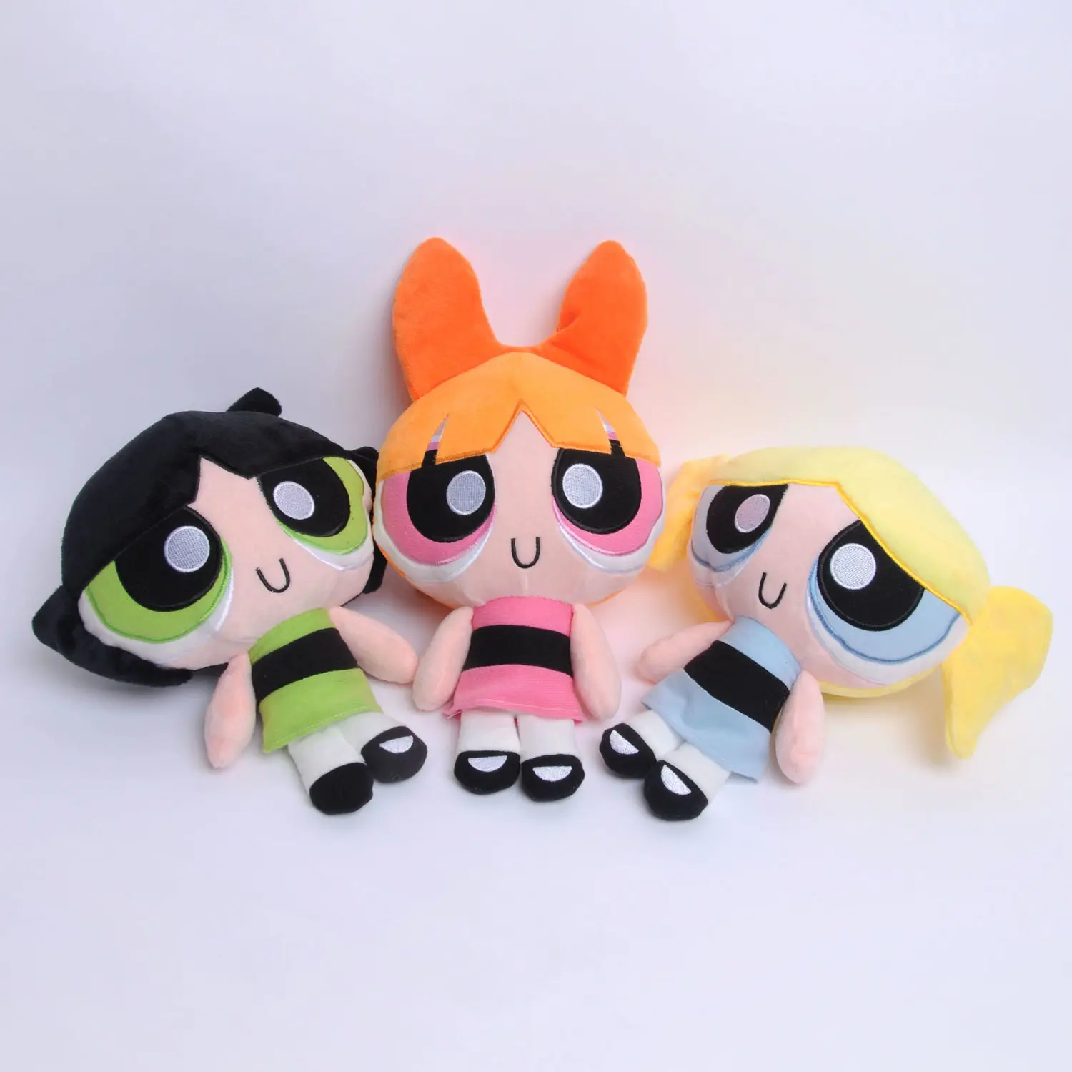 

23cm Cartoon anime Power puff plush Girls figure Blossom & Buttercup & Bubbles cute plush & stuffed doll toy Anime Kids Gifts