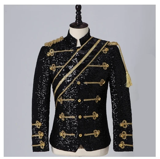 Бар ночной клуб Мужской рок певица группа костюм черный белый бахрома с