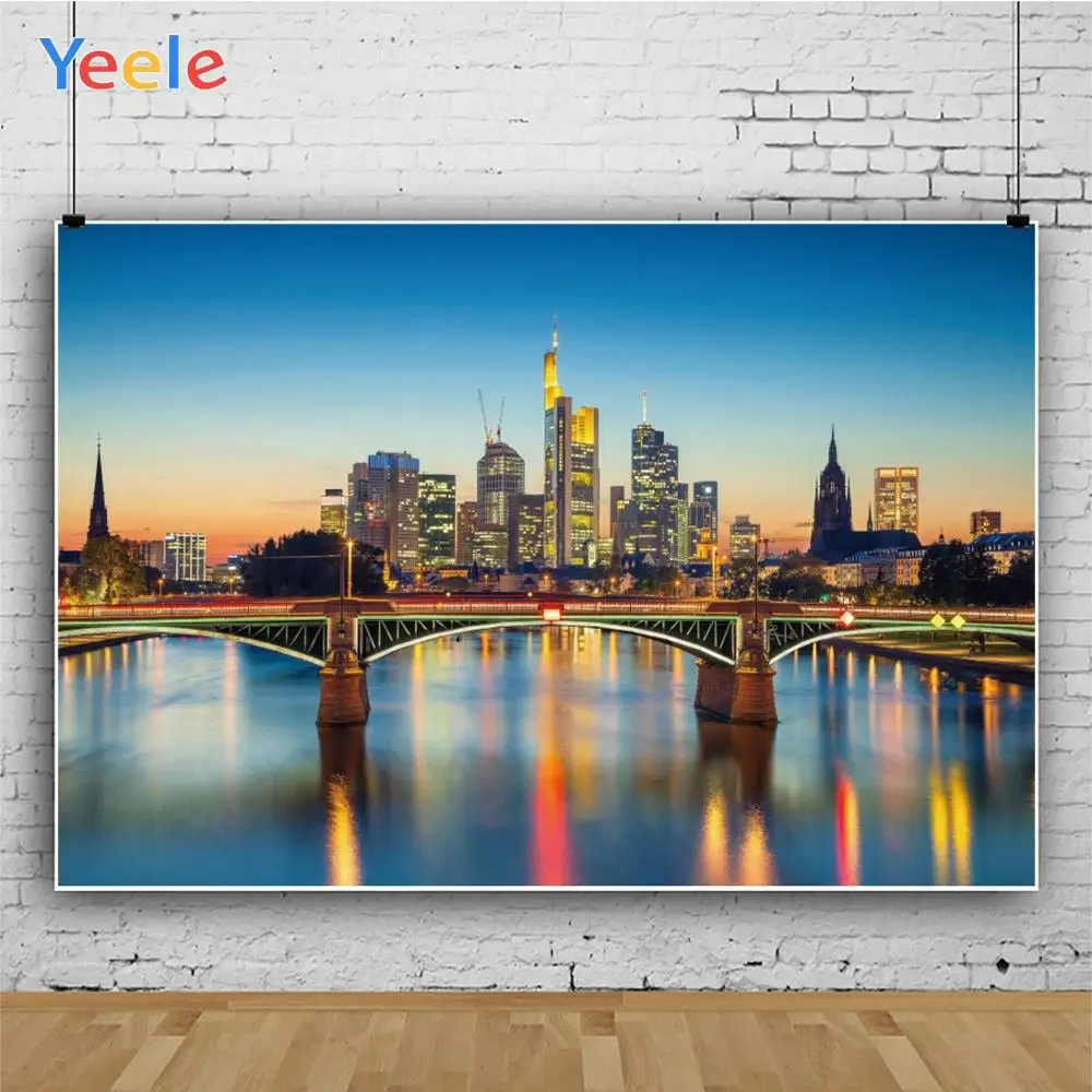 Yeele процветающей городской здания озер ночной декорации украшения