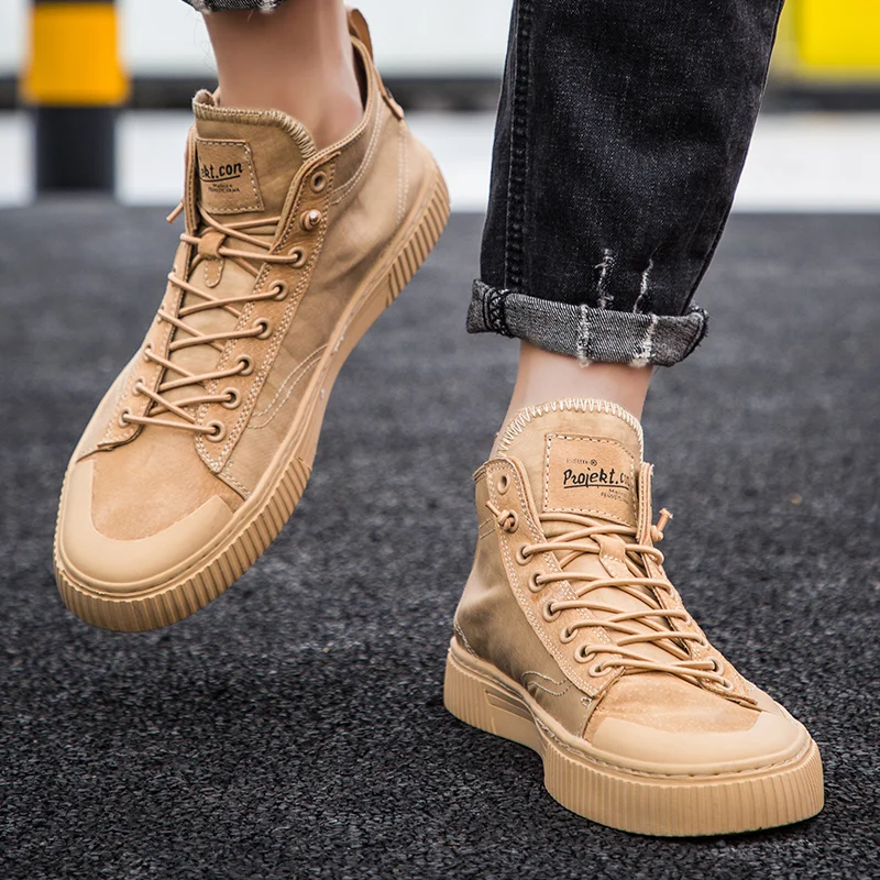 

2021 New Shoes Men Casual Shoes High Top Sneakers Men Vulcanized Shoes Platform Sneakers Quality Men's Sneakers Masculinas