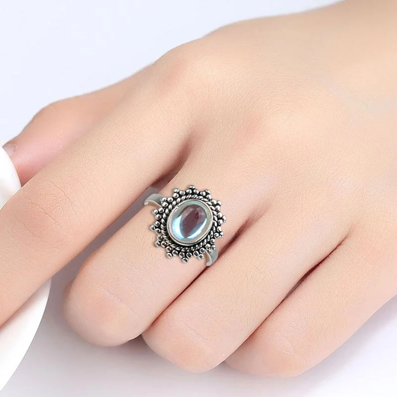 Bague Ringen 925 Sterling Silver Rings For Women With moonstone Gemstones Jewelry Wedding Party Wholesale Gift | Украшения и