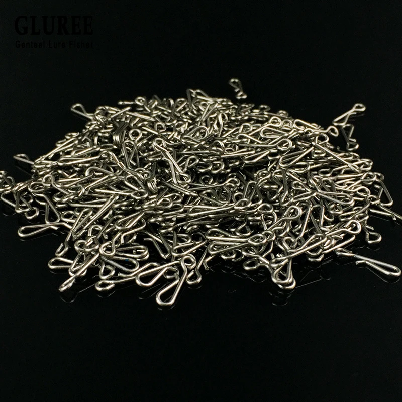 GLUREE 100 шт./лот из нержавеющей стали висячая оснастка рыболовные снасти