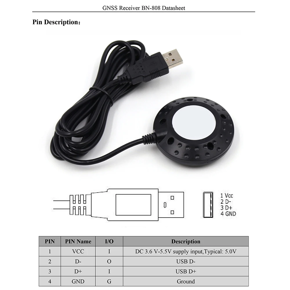 

BEITIAN USB GLONASS GPS Receiver G-MOUSE M8030-KT GNSS Receiver 4M FLASH BN-808 Better Than BU-353S4