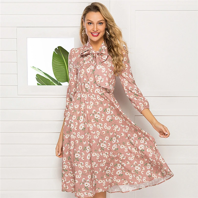 

Floral Printed Women Midi Dress New Best Fashion Women Casual Summer Dress Bohemian Style Vestidos De