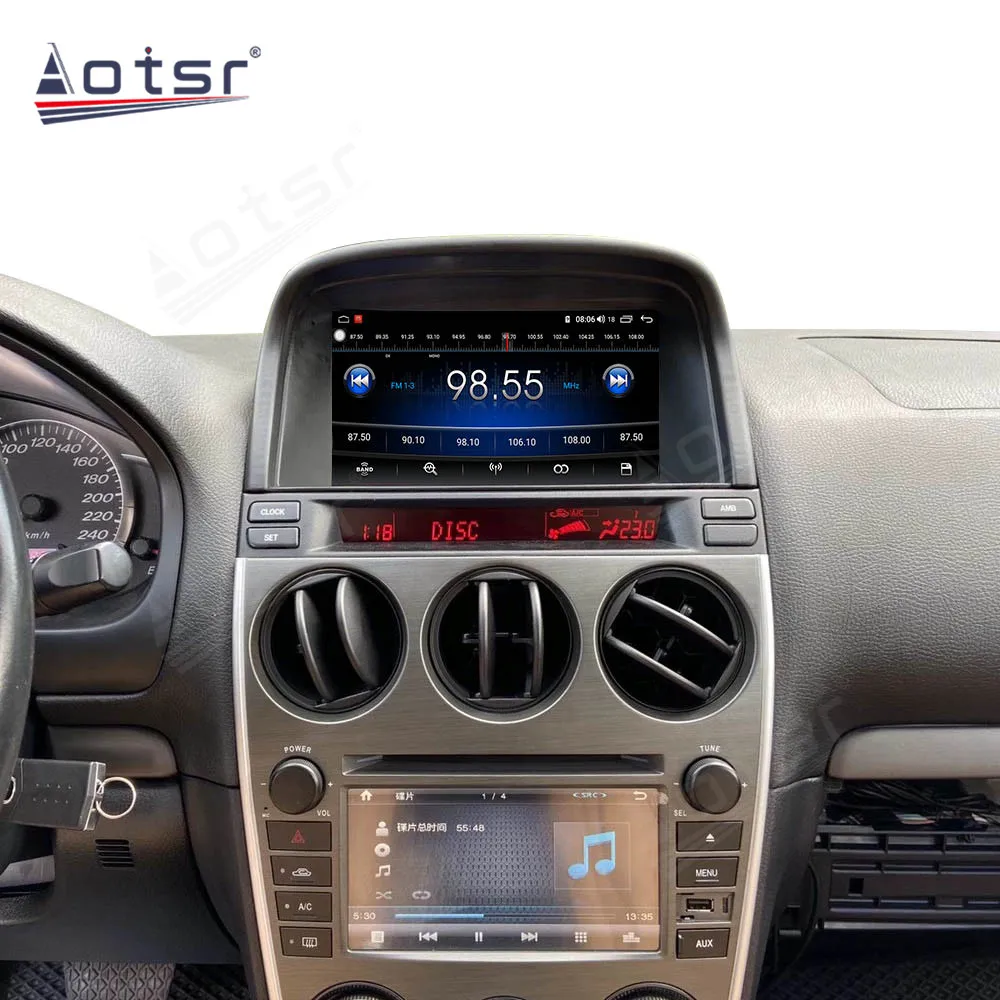 구매 6 + 128GB For Mazda 6 2002 - 2008 라디오 2 Din Android 10 자동차 스테레오 무선 Carplay DSP GPS 네비게이션 멀티미디어 플레이어