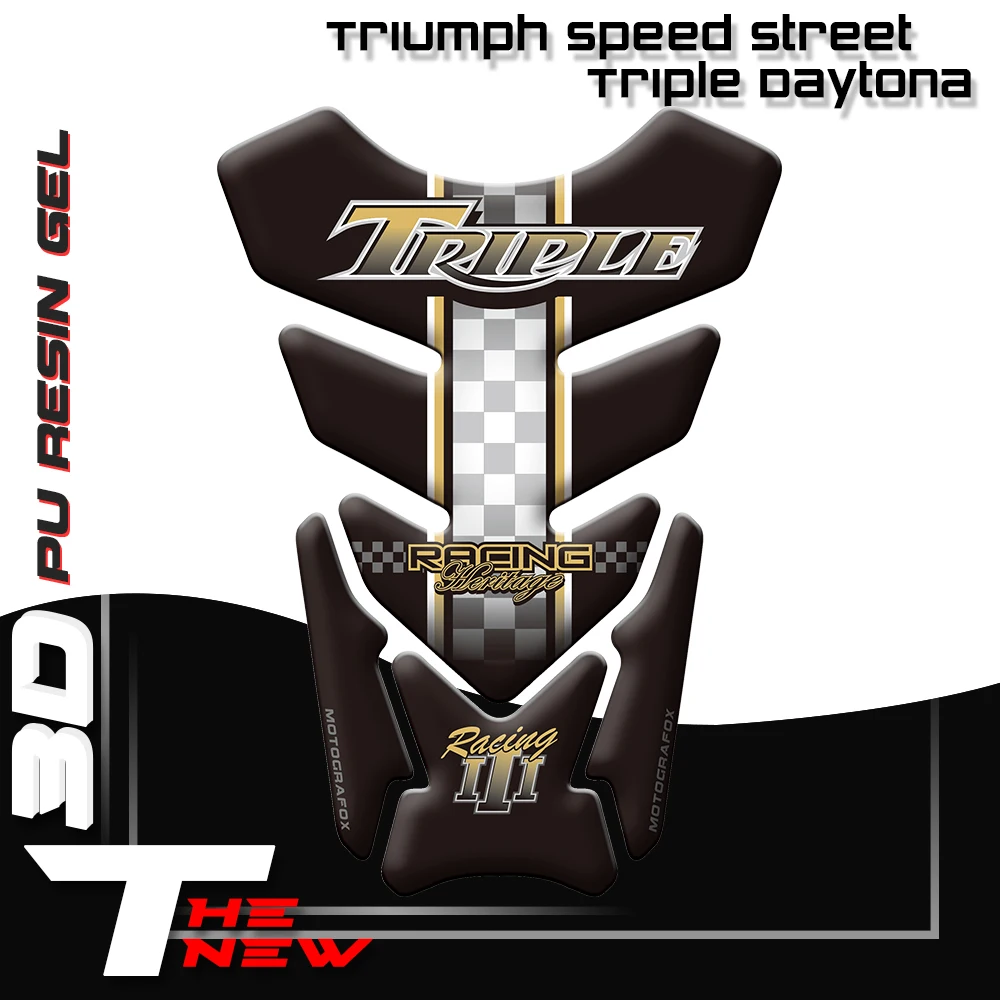 3D защитная накладка на бак мотоцикла Стикеры бака наклейка для Triumph Скорость Street