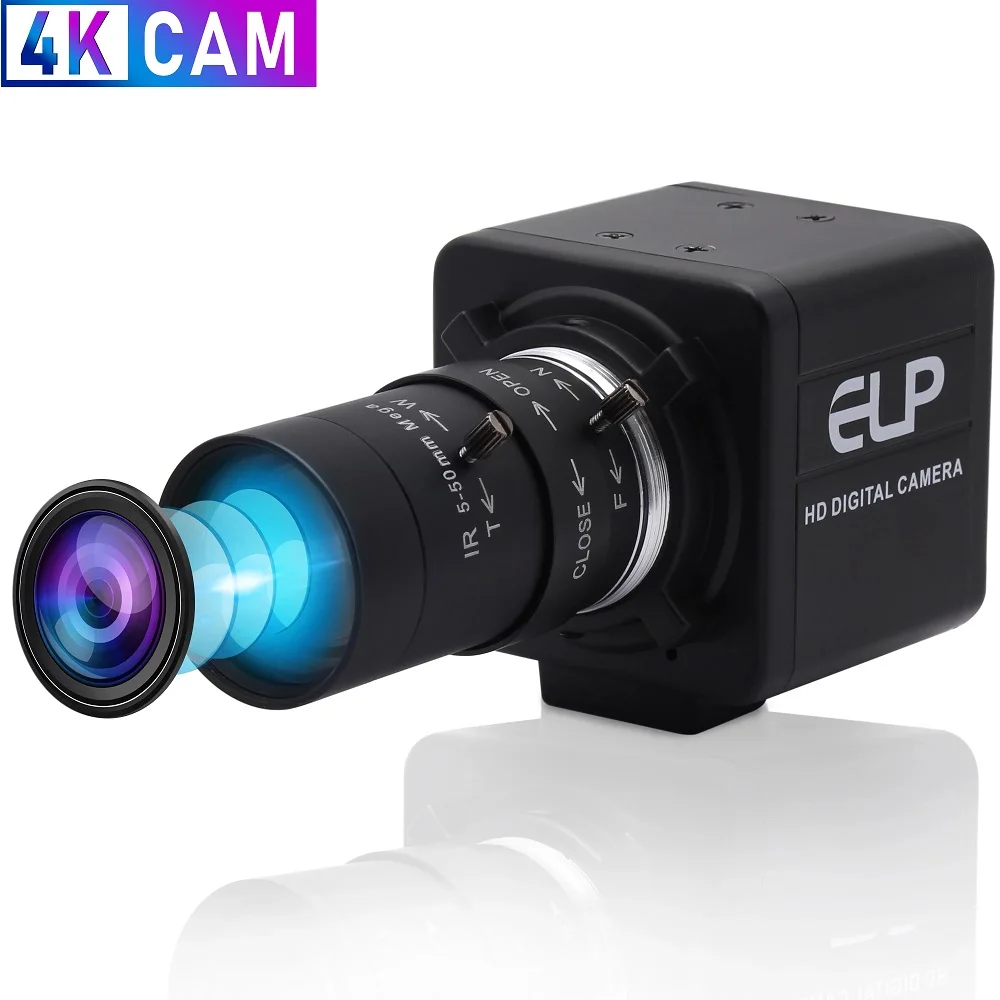 4K USB камера 3840x2160 30fps Sony IMX317 сенсор ручной зум вариофокальная 8 Мп веб видеокамера