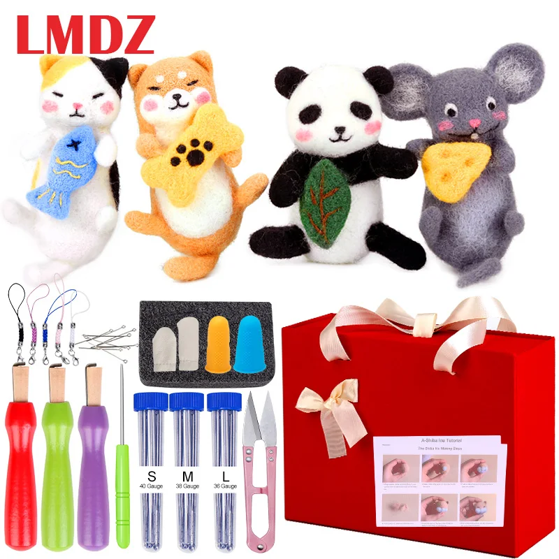 Набор для валяния из шерсти с иглой LMDZ 90 шт. набор самостоятельного милых