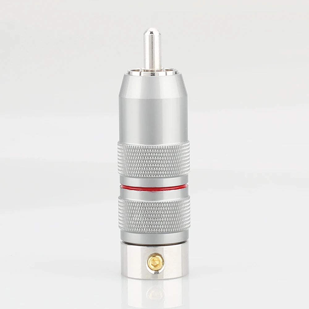4xViborg VR107R родиевое покрытие Чистая медь RCA межблочный разъем Аналоговый кабель