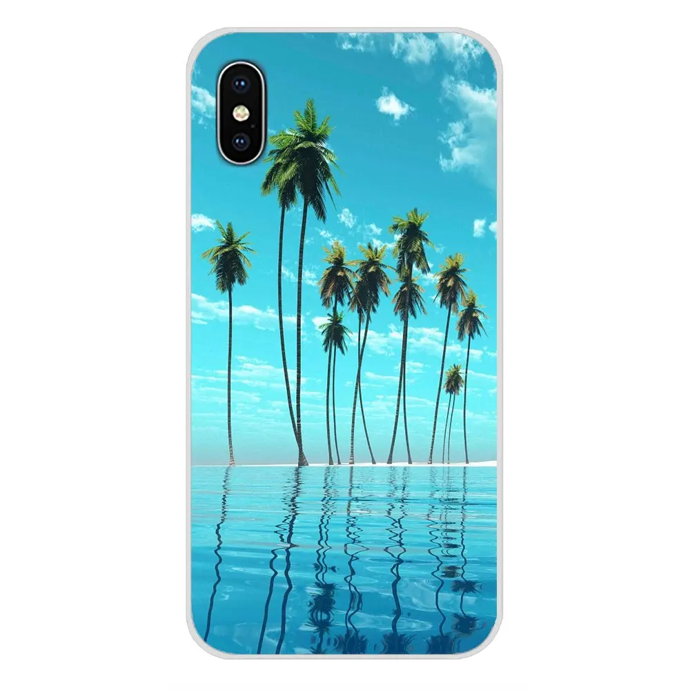 Для Huawei Honor 4C 5C 6X 7 7A 7C 8 9 10 8C 8S 8X 9X 10I 20 Lite Pro Sea тропические пальмы приморские пляжные