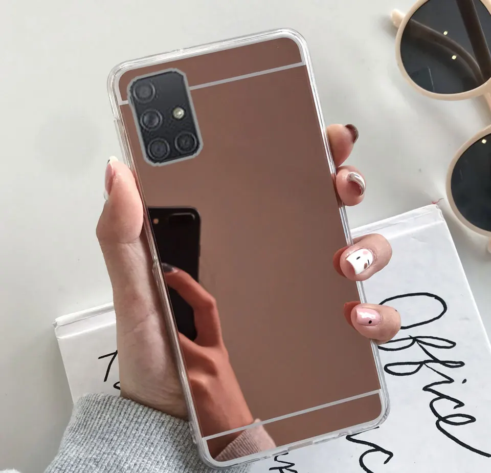 Чехол с зеркальной поверхностью для samsung Galaxy A50 A40 A30 M10 M20 S10 плюс S10E S8 S9 Note 9 8 A7 A6 A8 J4 J6