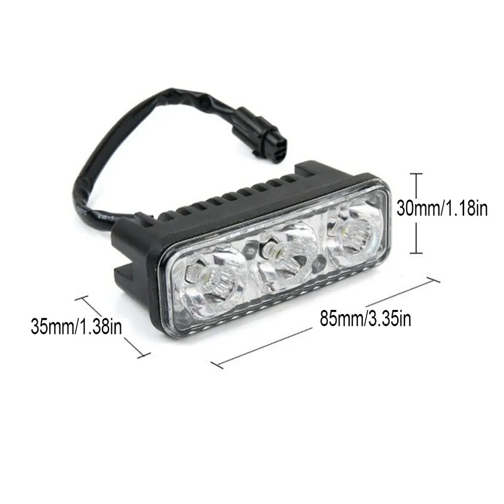 

1pcs Car Daytime Running Lights Turn 3 Lights Daytime Running Lights 3Led Anti-Fog Lights Daytime Running Lights High Power