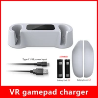 charging dock holder station for oculus quest 2 controllers 2 rechargeable batteries stand set for quest 2 vr accessories