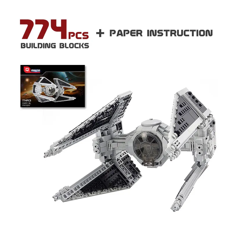 

Bricks Interceptor Space of Wars High-Tech DIY Model Building Block Set Toys For Kids Educational Boys Birthday Gifts 774PCS