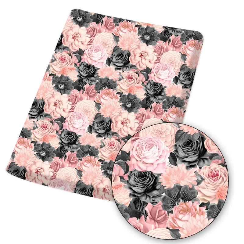 

Polyester Cotton Fabric By The Yards Colorful Floral Printed Cloth Sheet Dress Masks Making DIY Crafts Supplies 45*145cm 1pc