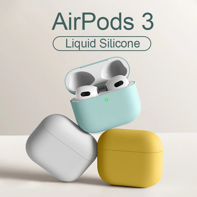 Оригинальный силиконовый тонкий мягкий чехол для наушников Apple Airpods 1 2 Pro защитный