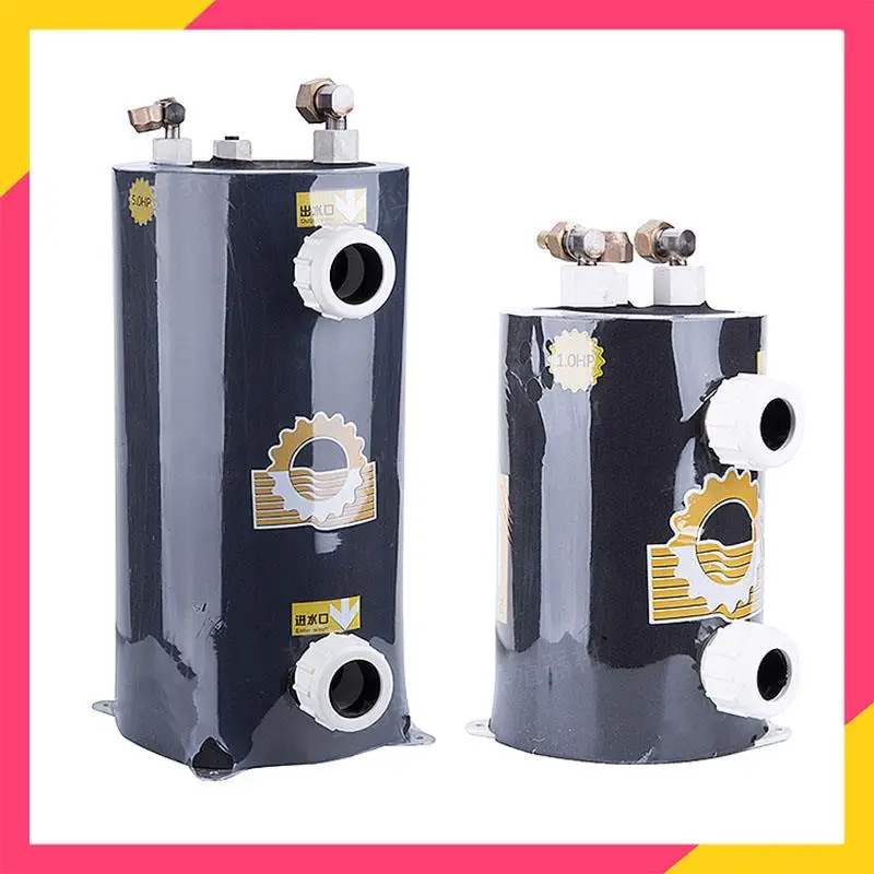 Pure Titanium Evaporator, Seafood Fishpond Chiller Accessories, Seawater Freshwater Refrigerator Titanium Barrel. 1.0HP.