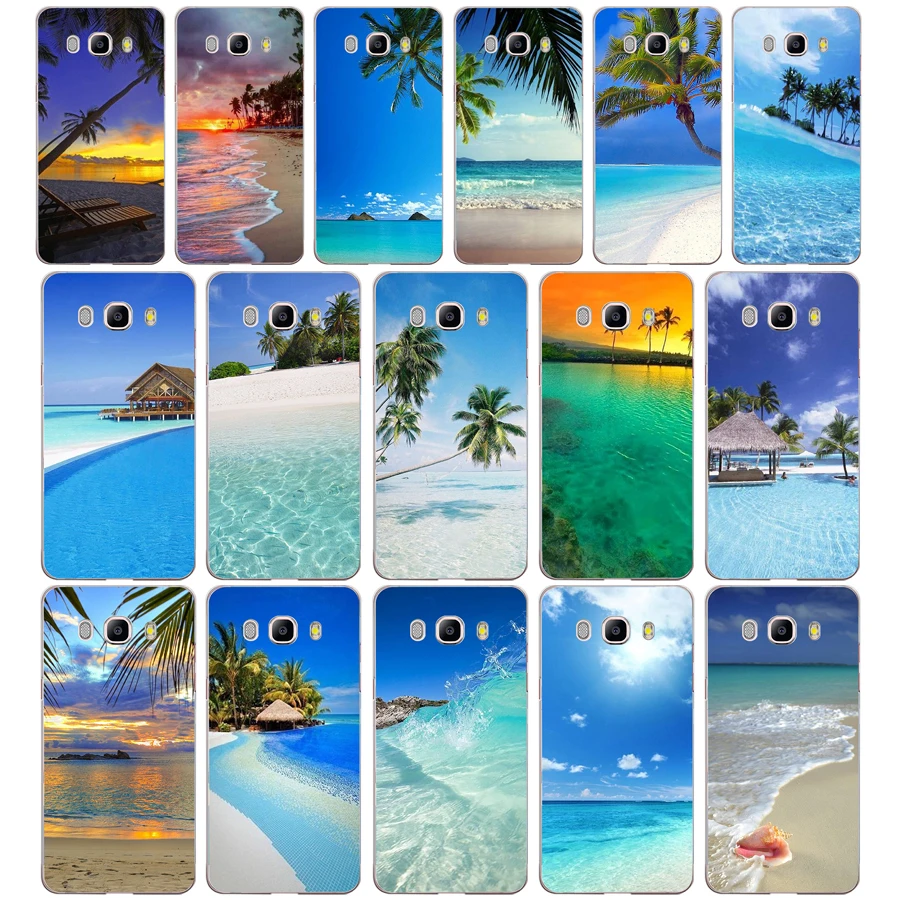 Летний Пляжный Мягкий силиконовый чехол для Samsung Galaxy a3 a5 2017 A6 A8 2018 j3 j5 j7 2016