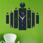 Домашний декор Часы Роскошные зеркальные Настенные Часы 3d Серебристые Часы Современный дизайн домашний декор Настенные Часы Наклейка Настенный декор комнатный Декор