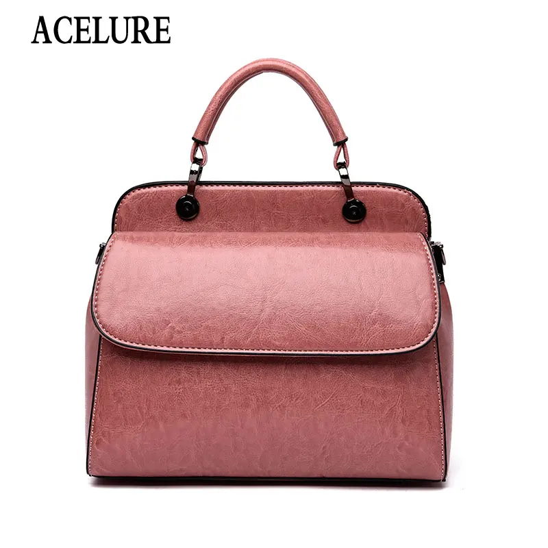 

ACELURE Women PU Leather Handbags Luxury New Fashion Women Bags Designer Solid Color Shoulder Messenger Bags Ladies Tote Bags