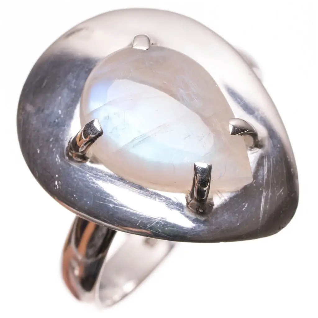 Натуральный Радужный Лунный Камень ручной работы мексиканская фотография