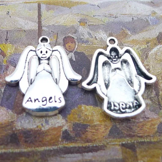 

Подвеска в виде ангела размером 21x24 мм, 10 шт./лот