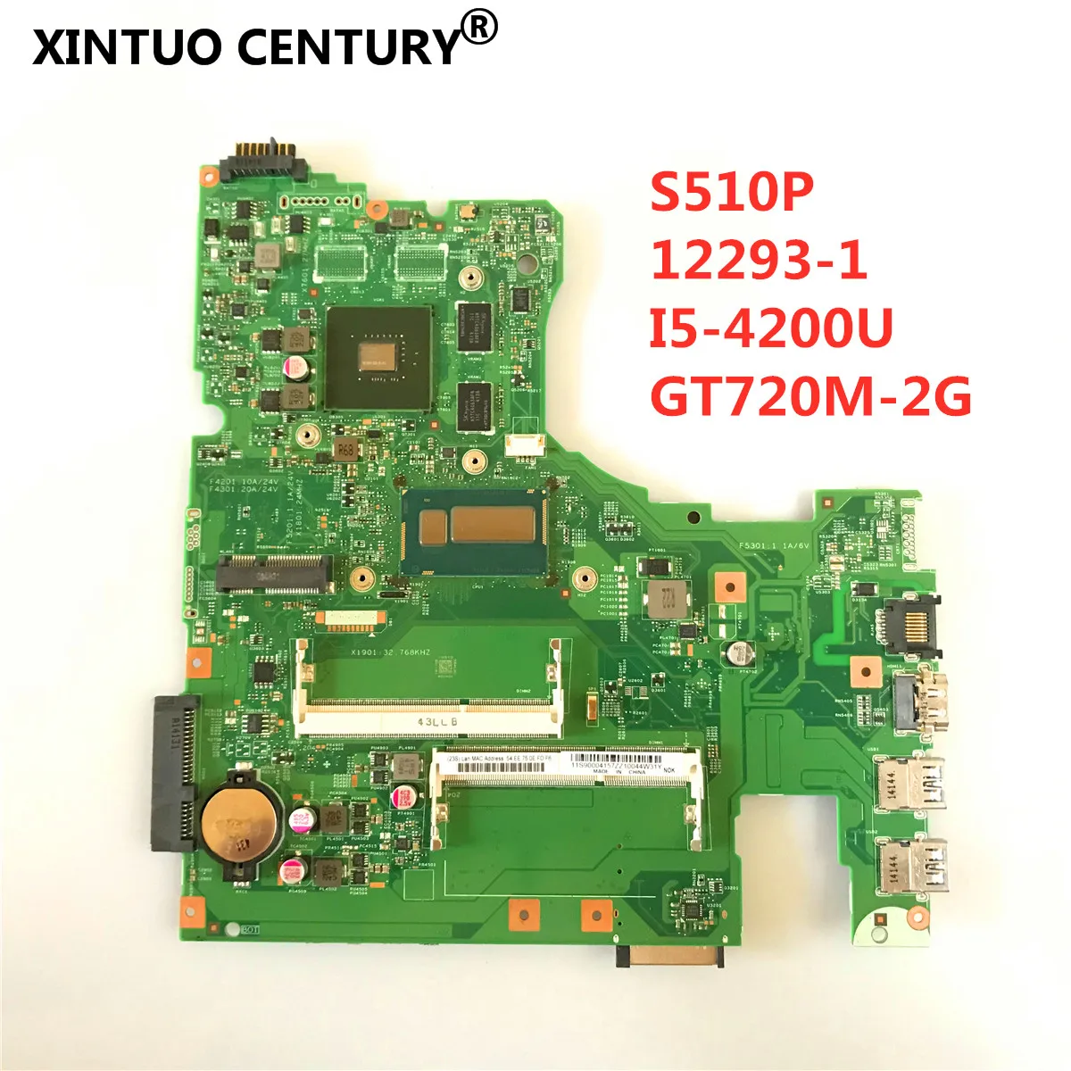 

Для Lenovo S510P LS41P LS51P motherboard12293-1 48.4L106.011 материнская плата I5-4200U процессор GT720M-2G Оригинальная работа тестирование