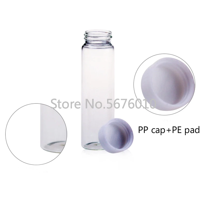 Прозрачные стеклянные флаконы для образцов 50 шт./лот 15 мл бутылка эфирного масла