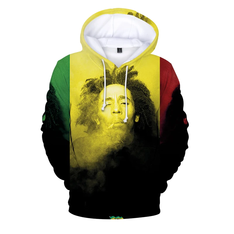 

Новинка 2021 года, толстовка с капюшоном, Боб Марли, 3d принт, Мужские осенне-зимние толстовки, женская мода, повседневная Уличная одежда, Боб, м...