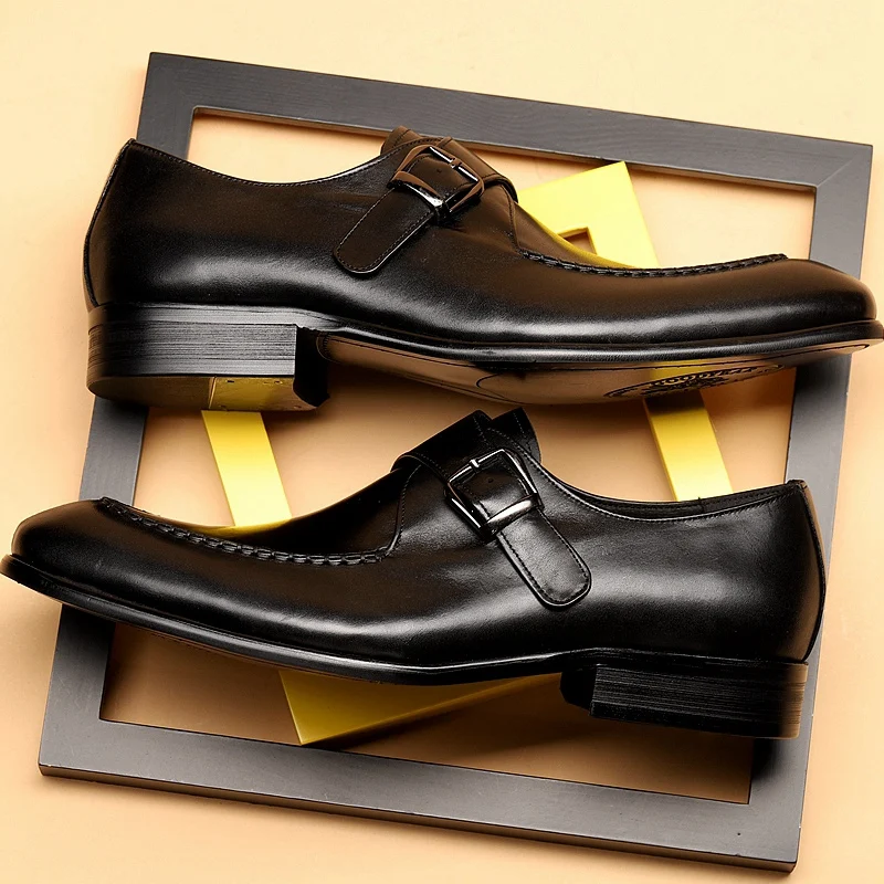 Мужские туфли-оксфорды из натуральной кожи с острым носком | Обувь