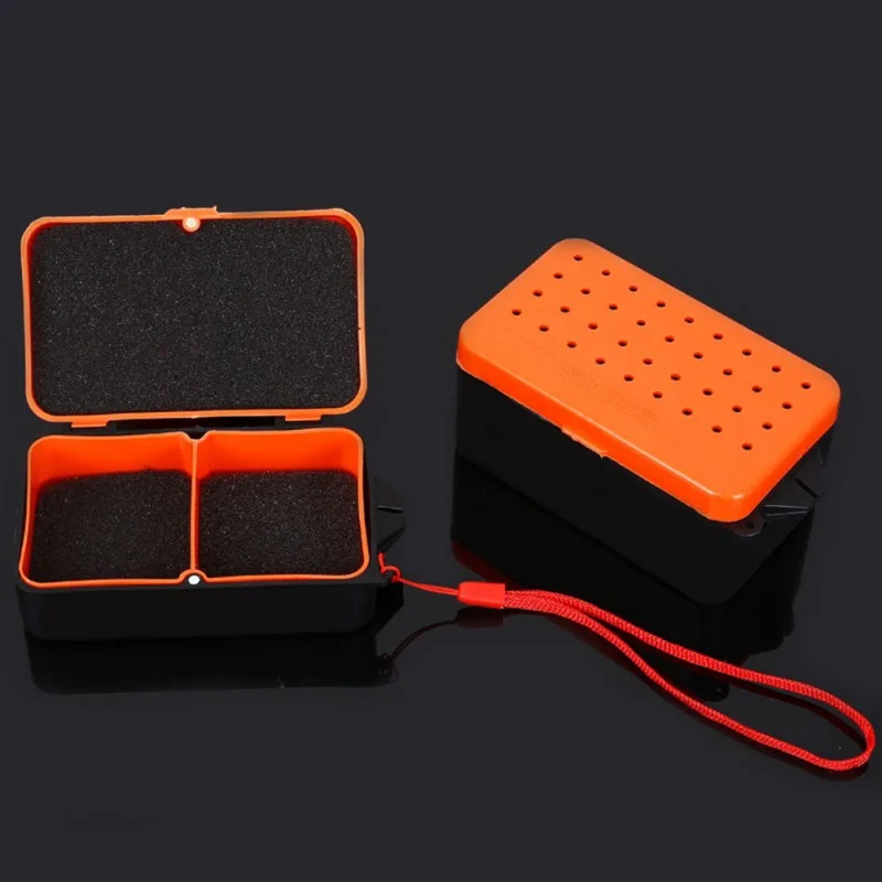 

High-quality fishing tackle box multi-function 2 grid bait box worm fishing tool set storage box breathable fishing tackle box