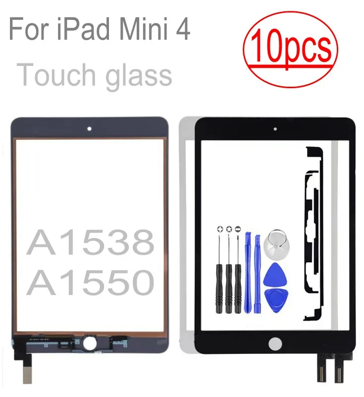 10 шт. Оригинальное переднее внешнее Сенсорное стекло панели для iPad Mini 4 A1538 A1550