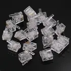 50 шт.лот, разъем RJ11 RJ12 6P6C с пряжкой вправо, штекер кабеля DIY EV3 NXT, штекер кабеля с кристальной головкой